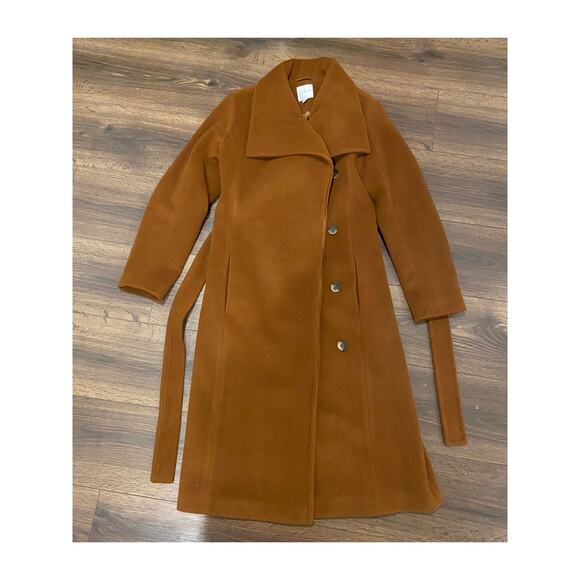 Cyrus Belted Wrap coat knit brown size small - Picture 11 of 14